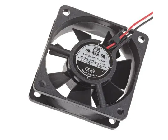 63-4933-39　RS PRO Axial Fan, 60 x 60 x 25mm, 23cfm, 3.6W, 24 V dc　668-8836