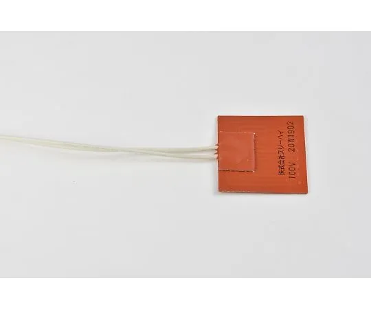 64-3421-48　Silicon Rubber Heater [With Double-sided Tape, Lead Wire Extension 5m] 100V 20W 50mm x 50mm　SR100-20-50-50-P-L5