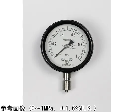 65-4292-66-20　Sealed Pressure Gauge (60Φ) Vertical A Frame with 0.16 MPa with Inspection Certificate　BA10-123