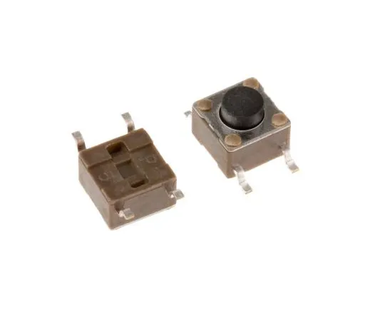 63-4815-55　Black Button Tactile Switch, Single Pole Single Throw (SPST) 50 mA @ 12 V ac 1.4mm Surface Mount　4-1437565-1