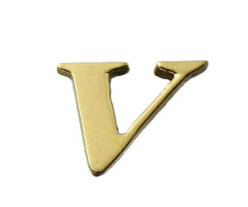 61-7430-72　Brass Gold Characters Large Characters V　QL20-V