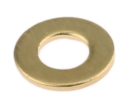 63-4817-10　Brass Plain Washer, 0.8mm Thickness, M4　483-2609