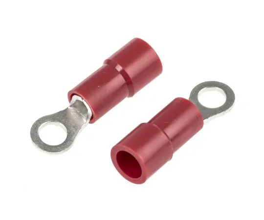 63-4891-12　RS PRO Insulated Crimp Ring Terminal, M3 Stud Size, 0.5mm² to 1.5mm² Wire Size, Red　613-9227