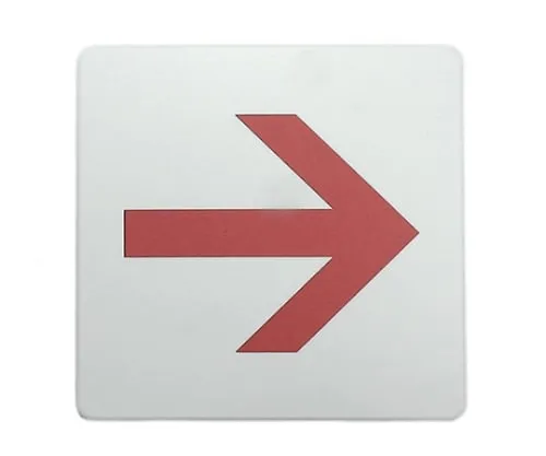 61-7419-48　100 x 100mm White Red Arrow　SAB1015-4