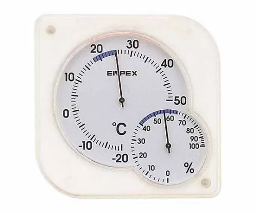 61-6865-94　Thermo-Hygrometer 76 x 75 x 13mm 35G (Blister Pack) Clear White　TM-5601