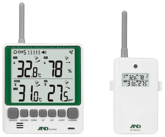 64-2544-11　Wireless Multichannel Thermohygrometer　AD-5664SET