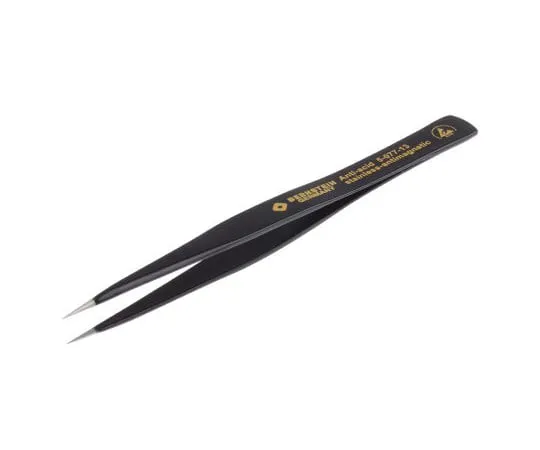 63-4919-63　Bernstein Tools for electronics 130 mm, Anti-Magnetic Stainless Steel, Rounded; Tapering; Pointed, ESD Anti-Acid　5-077-13