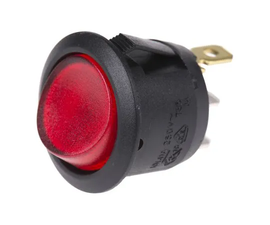 63-4760-72　Arcolectric Illuminated Single Pole Single Throw (SPST), Latching Rocker Switch Panel Mount　R13112BNAA