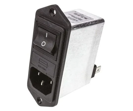 63-4705-48　Male C14 IEC Filter Panel Mount 5 x 20mm,Faston,Rated At 2A,250 V ac Operating Frequency 50 → 400Hz　FN282-2-06