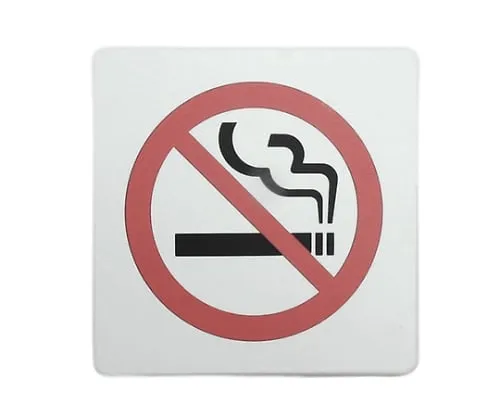 61-7419-50　100 x 100mm White Non-Smoking Mark　SAB1016-2