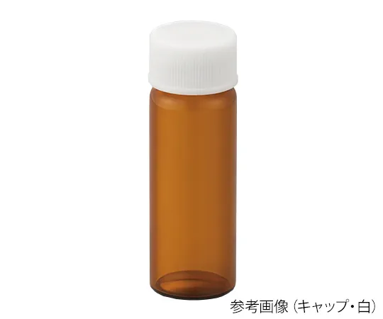 62-9979-77　Screw Cap Bottle (Brown) + Melamine Cap (White) + Softlon PP Attached Packing Combination Set 100 Pack S-08　250113