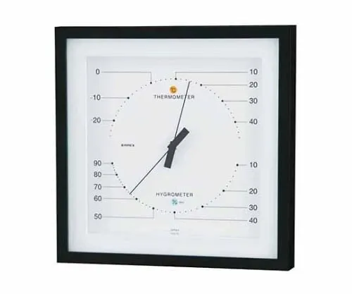 61-6864-90　MONO Temperature/Humidity Meter 160 x 160 x 28mm 300G (Gift Box) Monotone (White)　MN-4831