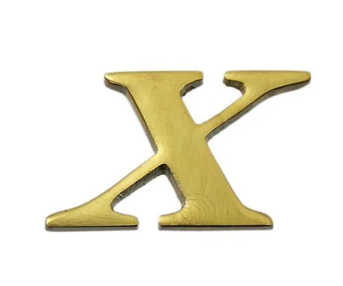 61-7430-74　Brass Gold Characters Large Characters X　QL20-X