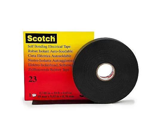 63-4722-01　3M Scotch® 23 Black Self Amalgamating Tape 19mm x 9m　SCOTCH 23 9.15X19