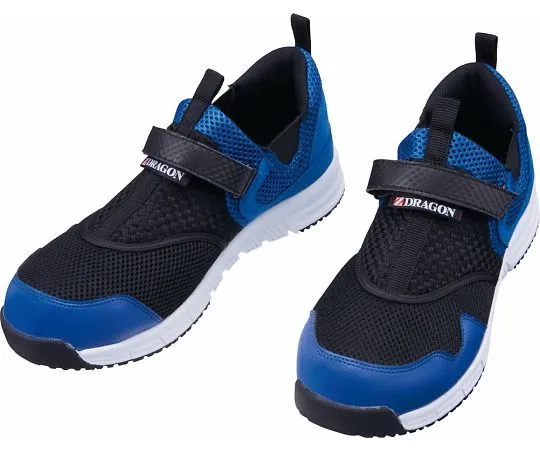 64-0987-33　Safety Shoes Slip-on Black x Blue 25.0 cm　S3187