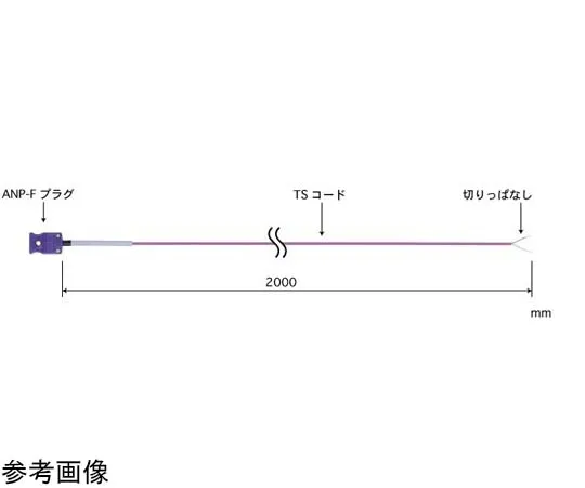 65-3532-10　Extension Cord for Thermocouple Compensation Wire XX Series Terminal W Terminal (Sensor Receiving Side): ANP-F E Type　XX-0203E-TS02