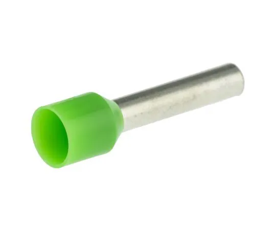 63-4745-56　RS PRO Insulated Crimp Bootlace Ferrule, 18mm Pin Length, 3.9mm Pin Diameter, 6mm² Wire Size, Green　250-3472