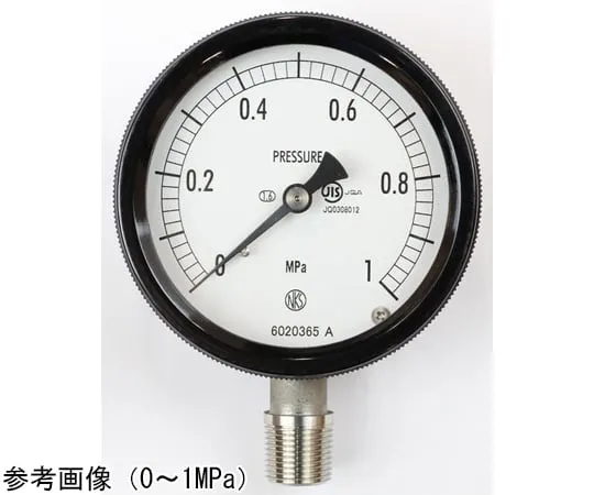65-4297-34　Sealed Pressure Gauge (75Φ) Vertical A Frame 0.1 MPa　BC12-183