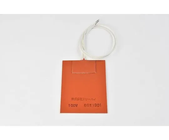 64-3418-24　Silicon Rubber Heater 100V 60W 75mm x 100mm Lead 300mm　SR100-60-75-100