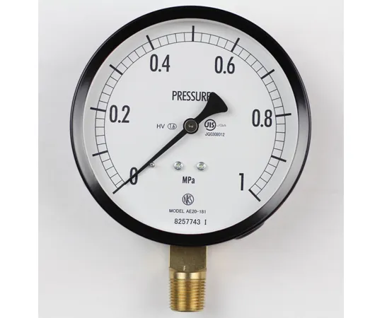 65-4286-09-20　Normal Pressure Gauge (Φ100) Vertical A Frame for Heat Resistance and Vibration Resistance with 1 MPa with Inspection Certificate　AE20-181