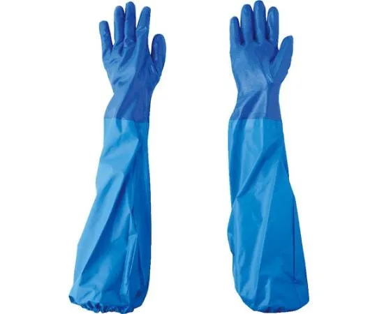 62-3614-44　NO660 Nitrile Model Blue Gloves with Arm Cover LL　NO660BBLL