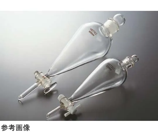 65-6844-28　Conical Funnel Separatory Thickness Type 50 mL PTFE Cock Upper Normal Sliding　2121-01-1