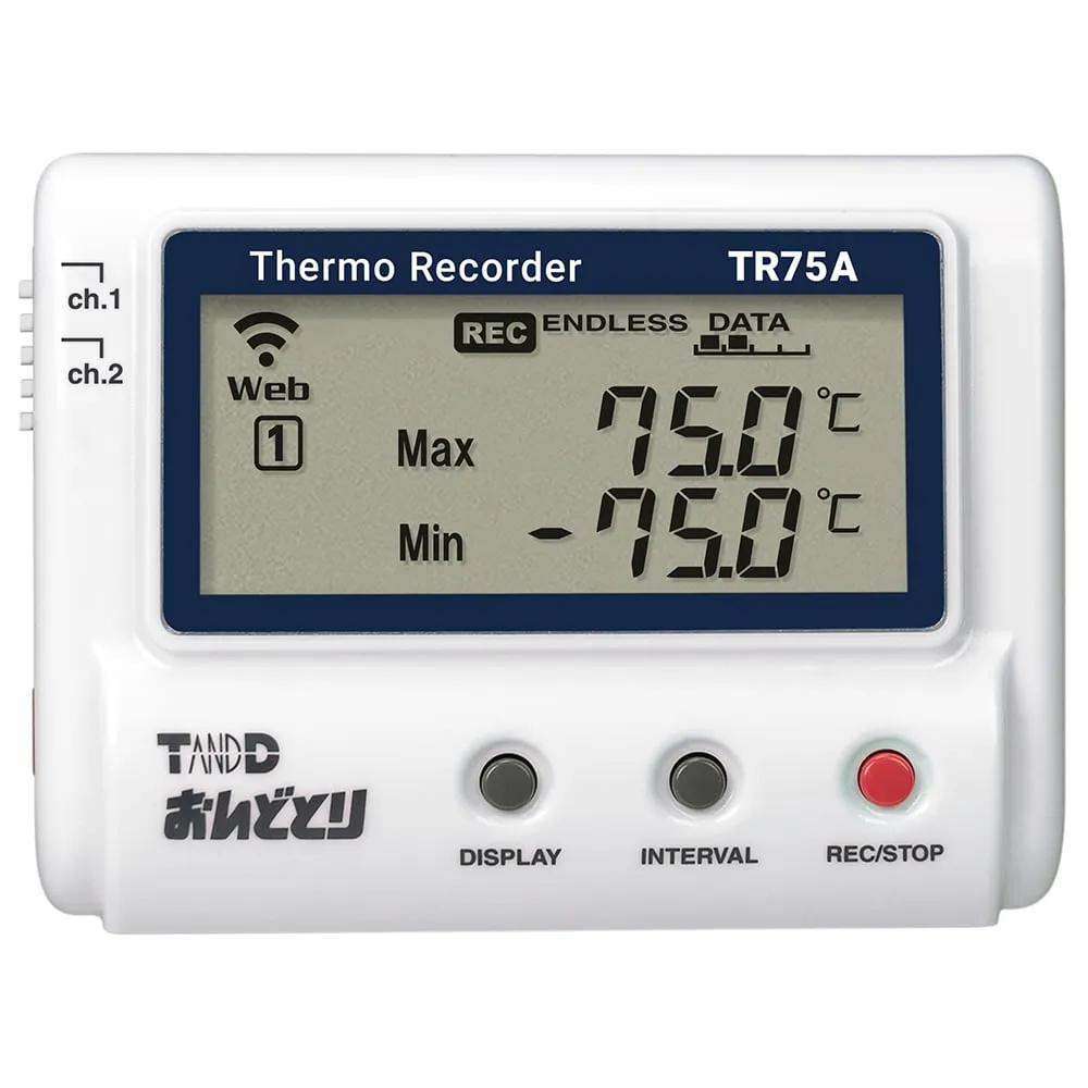 4-1099-01　［Discontinued］Temperature recorder (wireless LAN)　TR75A
