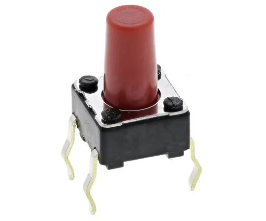63-4752-53　Red Keyboard Switch, Single Pole Single Throw (SPST) 50 mA @ 12 V dc 6mm　STTSKHHBS