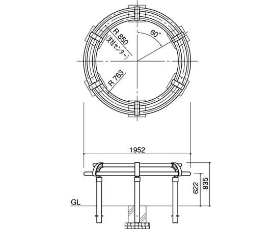 65-1806-61　Tree Circle Φ1952 X H835　SP-800-C-17