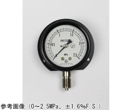 65-4293-41-20　Sealed Pressure Gauge (60Φ) Vertical B Frame with 2.5 MPa Inspection Certificate　BA10-223