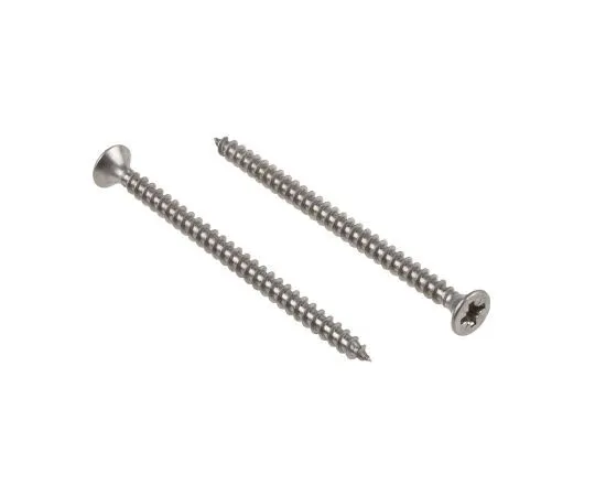 63-4690-85　Pozidriv Countersunk Stainless Steel Wood Screw, A2 304, 4mm Thread, 60mm Length　144-3510