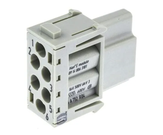 63-4734-16　Han-Modular Series Female Module, 6 Way, Han E　9140063101