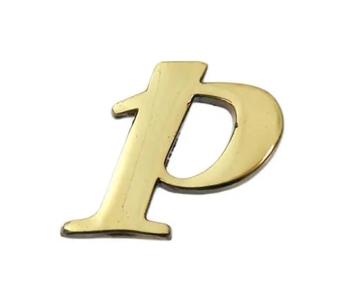 61-7430-92　Brass Gold Characters Small Characters P　QS20-P