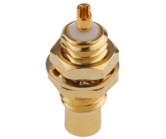 63-4874-27　RS Straight 50Ω Panel Mount Bulkhead Fitting SMC Jack, Solder Termination　546-3440