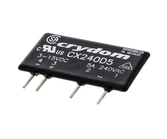 63-4754-32　Sensata / Crydom 5 A Solid State Relay, Zero Cross, PCB Mount, SCR, 280 V ac Maximum Load　CX240D5