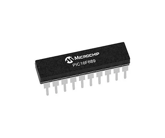 63-4895-73　Microchip PIC16F689-I/P, 8bit PIC Microcontroller, 20MHz, 4096 x 14 words, 256 B Flash, 20-Pin PDIP　PIC16F689-I/P