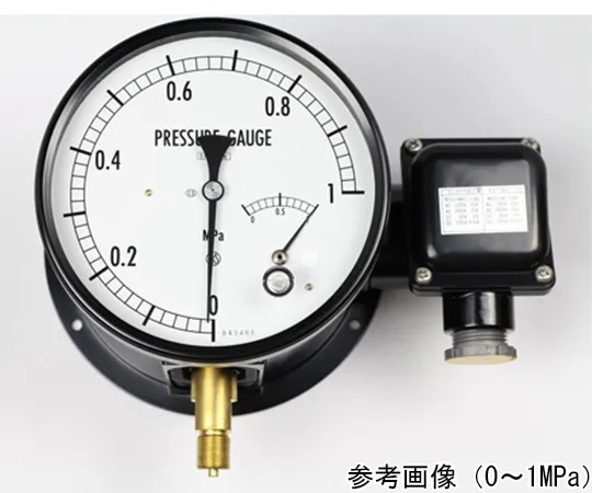 65-4327-90　Pressure Gauge with Micro Switch Contact (150Φ) Brass H: Upper Limit 1 Contact 0.1 MPa　JM21-131