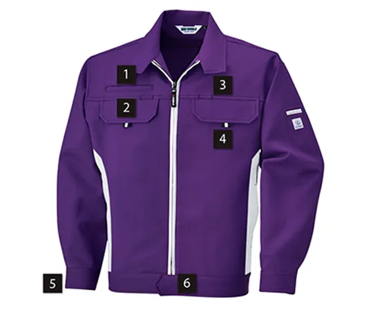 63-1786-47　Long Sleeve Jacket Purple x Silver Gray　2629-46-S