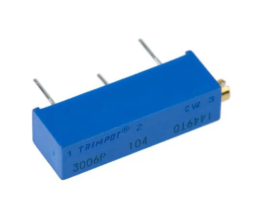 63-4850-05　100kΩ Through Hole Trimmer Potentiometer 0.75W Side Adjust Bourns 3006 Series　3006P-1-104LF
