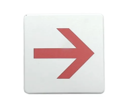 61-7419-43　80 x 80mm White Red Arrow　SAB812-3