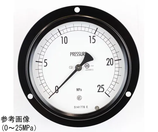 65-4305-20-20　Sealed Pressure Gauge (100Φ) Embedded D Frame (Mounting Hole) 1 MPa with Inspection Certificate　BE15-243