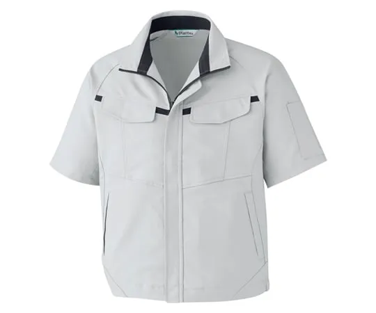 65-1293-25　Work Clothes, VERDEXCEL Short Sleeve Blouson Silver Gray x Charcoal SSS VES661-UE-SSS　VES661-UE-SSS
