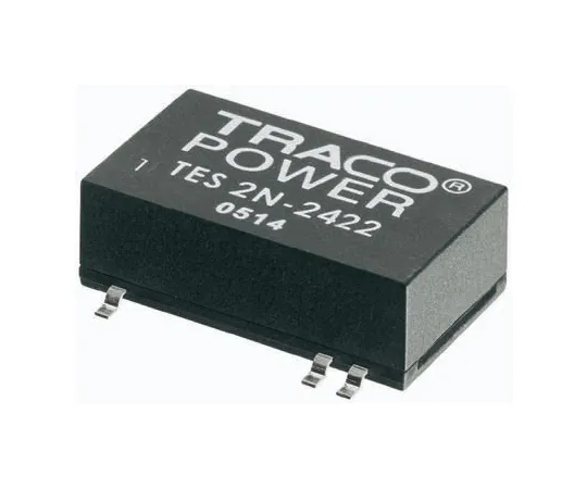63-4841-07　TRACOPOWER TES 2N 2W Isolated DC-DC Converter Surface Mount, Voltage in 9 → 18 V dc, Voltage out ±5V dc　TES 2N-1221