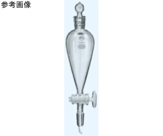 65-8680-26　Separatory Funnel Skeve Type (PTFE Cock) TS Upper 15 TS Lower 15 50 mL　160-15050