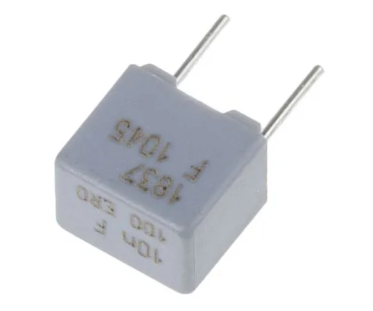 63-4705-09　Vishay 10nF Polypropylene Capacitor PP 63 V ac, 100 V dc ±1% Tolerance Through Hole MKP 1837 Series　MKP1837310011