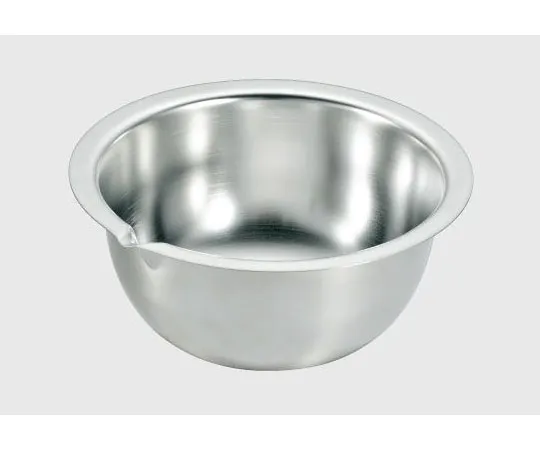 64-0921-42　Flat Edge Deep Bowl with Spout Electrolytic Polishing Finish (with Scale) 15 cm　70515