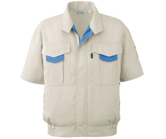 65-1284-52　Work Clothes, Men's Short Sleeve Blouson Ivory S RCS190-UE-S　RCS190-UE-S