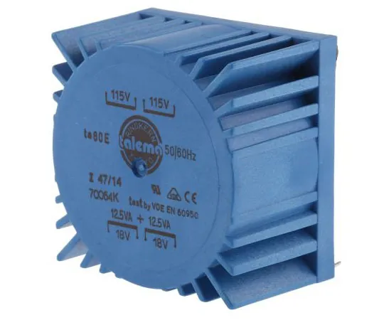 63-4735-96　2 Output Toroidal Transformer, 25VA, 2 x 18V ac　70064K
