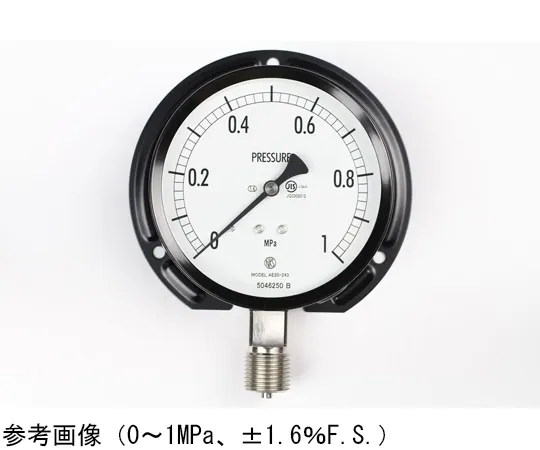 65-4288-75-20　Normal Pressure Gauge (Φ100) Vertical B Frame with 0.16 MPa Inspection Certificate　AE20-243