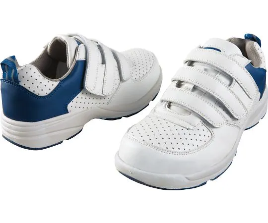 64-0992-38　Safety Shoes Velcro White x Blue 24.0 cm　S8052R
